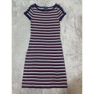 Women’s Lauren Jeans Co. Ralph Lauren Dress Stripped Multicolored Size Medium